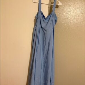 Elegant Blue Sleeveless Dress
